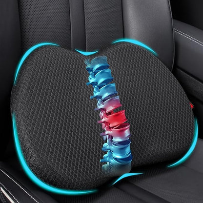 Wedge Car Seat Cushion, Memory Foam Car Truck Coccyx Seat Pillow for Driving - Sciatica and Back Pain Relief - Heightening Wedge Cushions for Car Driver Office Lumbar Tailbone Support