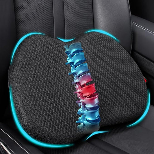 Wedge Car Seat Cushion, Memory Foam Car Truck Coccyx Seat Pillow for Driving - Sciatica and Back Pain Relief - Heightening Wedge Cushions for Car Driver Office Lumbar Tailbone Support