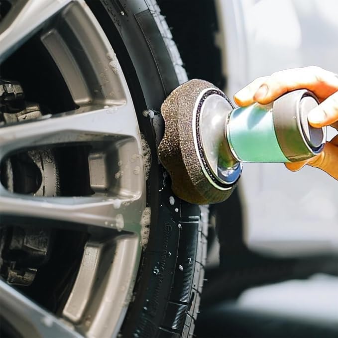 Tire Shines Applicator Sponge with Reservoirs Saves Tire Cleaner NonMess Foam Pad