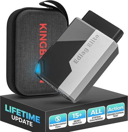 KINGBOLEN Ediag Elite OBD2 Scanner Bluetooth, Bidirectional Test Scanner All System Diagnostic Tool for iOS & Android, 15+ Hot Reset, CANFD Protocol, FCA AutoAuth, No Subscriptions Lifetime Update