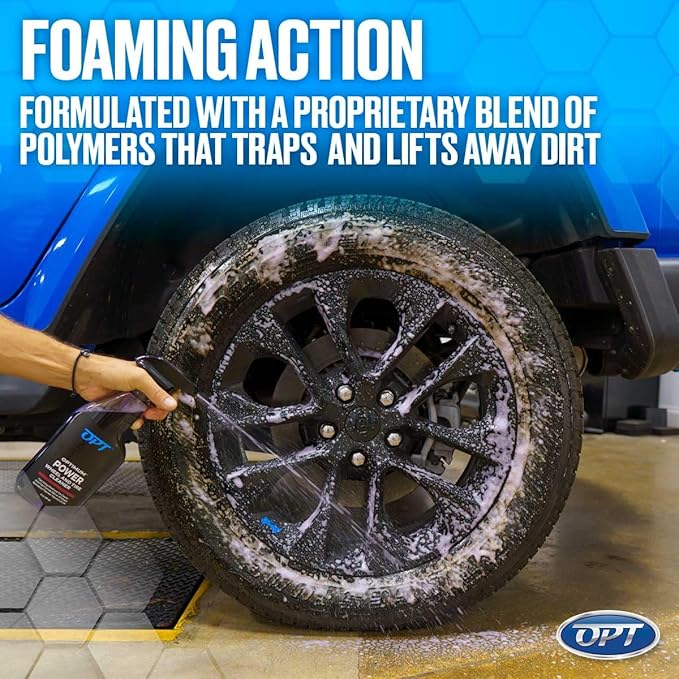 Optimum Power Wheel and Tire Cleaner - Acid-Free, Wheel Cleaning Spray Formula - Safe on All Wheel and Tire Types (1 Gallon)