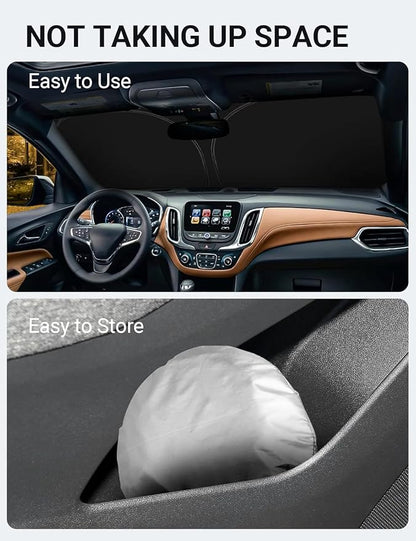 Proadsy 2026 Upgrade Front Windshield Sunshade Foldable Sun Shade Protector Custom Fit/Chevy Equinox 2017-2024 Accessories
