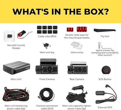 BlackVue DR970X Box Plus, 4K Dash Cam Front and Rear, STARVIS 2, Free 64GB Micro SD Card & Hardwire Cable Included, Dash Camera for Cars, 24H Parking Mode, Wi-Fi, GPS, App Control