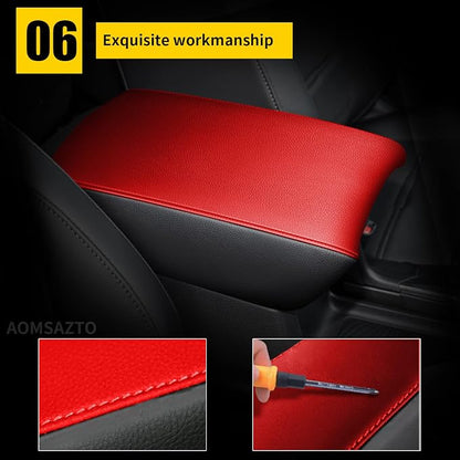 AOMSAZTO Red Armrest Cover for 2022-2017 CRV Honda Console Protector Pad for CR V