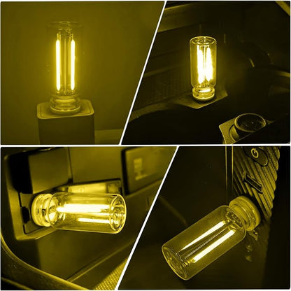 2 PCS USB Car Interior Lights, Plug-in Retro Car Atmosphere Lamps with Touch Adjustment, Portable Mini Nightlights, Universal Ambient Lighting Kits for Vehicle Interior Accessories (Yellow)
