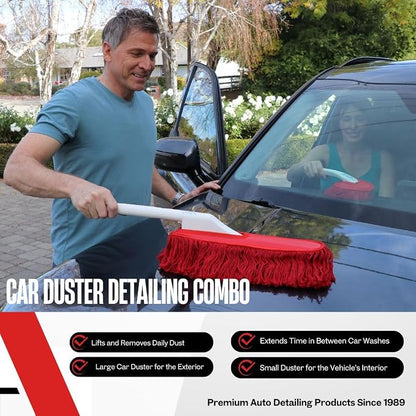 The Original California Car Duster Detailing Kit with Plastic Handle, Model Number: 62445 , Red