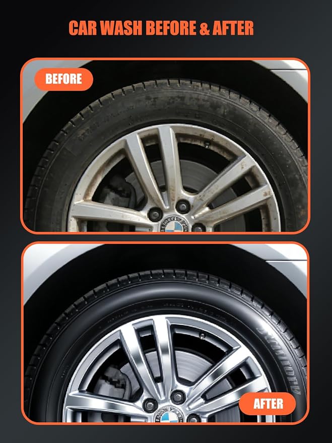 Microfiber Wash Pad, SPTA 3Pcs Ultra Wheel Pad Perfect for Wheels, Grills, and Tight Areas; Proprietary Microfiber Blend; Easily Releases Contaminates Upon Rinsing, 8.5in x 9.8in, Black/Orange-MT023B3