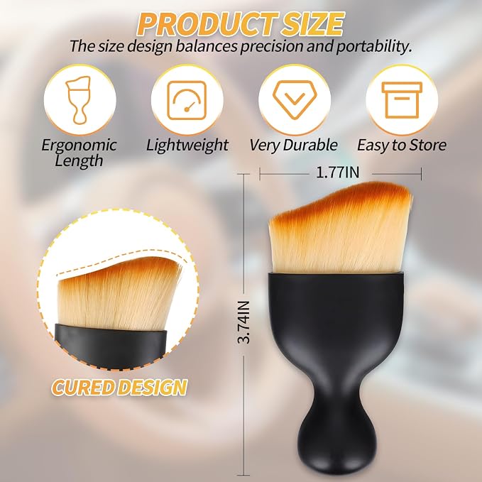 2PCS Car Interior Dust Brush,Soft Microfiber Bristles, Car Detailing Brush Cleaning Brush, Dust Brush Car Interior Cleaning Tool for Car Vents, Dashboards, and Home Use