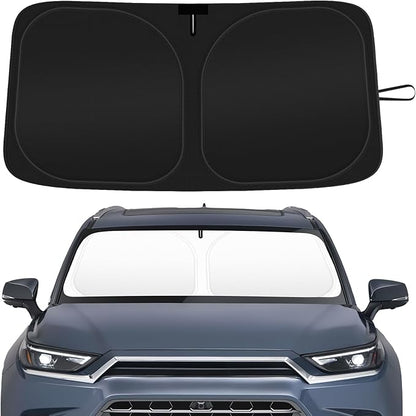 Windshield Sun Shade Compatible with 2020-2024 2025 2026 Toyota Highlander Accessories Sunshade Front Window Shade Custom for Highlander L LE XLE Limited Platinum Windshield Sun Visor