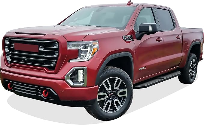 Tuxtreme Black Stainless Steel Running Boards Style Compatible with Silverado Sierra 1500 2019-2026 Extended Cab & 2500 3500 2020-2026 (Exclude 19 1500 LD)(Silverado 1500 LTD Sierra 1500 LD 2022)