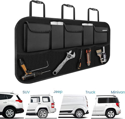 Einesin Car Organizer, Car Organizers and Storage with 9 Pockets, SUV Trunk Organizer for SUV/MPV/Truck, Car Essentials (42 * 10in)