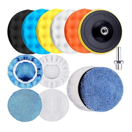 13PCS Buffing Pads 7 Inch Car Polishing Pads Kit Car Foam Sponge Pads Wool Bonnet Pads Auto Body Repair Pad for Waxing Buffing Sealing Glaze (7 Inch 13PCS)