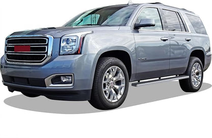 APS Running Boards (Side Bars Side Steps Step Bars) Compatible with Chevy Tahoe GMC Yukon 2000-2020 4Dr (Exclude Z71 Denali Yukon XL) (Silver 5in 304 Stainless Steel)