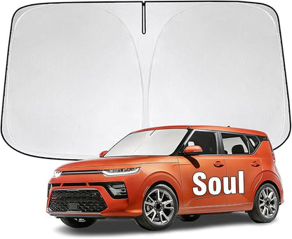 Windshield Sunshade for Kia Soul 2010-2026 Sun Shade 300T Front Window Shade Blocks UV Rays Custom Fit GLA Windshield Cover Foldable Keep Cool