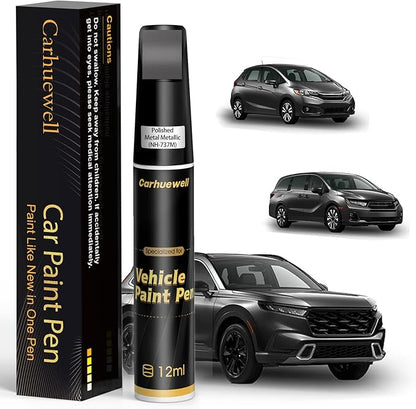 NH-737M Polished Metal Metallic Touch Up Paint Compatible with Honda, Exact Match Car Paint Pen Automotive Scratch Repair Remover Kit Quick & Easy Solution for Vehicle Chips and Nicks