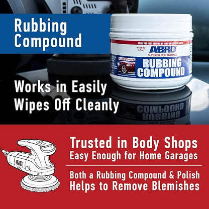 ABRO Superior Performance Rubbing Compound, 32 oz., Buffing Compound for Oxidized Finishes, Smooth, Reflect, Clean