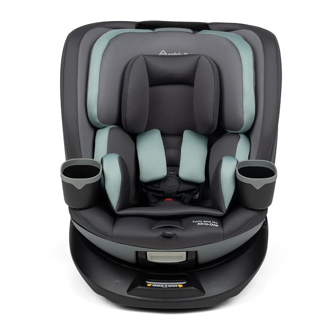 Safety 1st Turn and Go 360 ST 360 Rotating Car Seat, SafetySwivel, SecureTech Installation, All-in-One Convertible Car Seat, 3-in-1 Rear-Facing, Forward-Facing, Booster, 5-100 lbs, Seafoam Mist