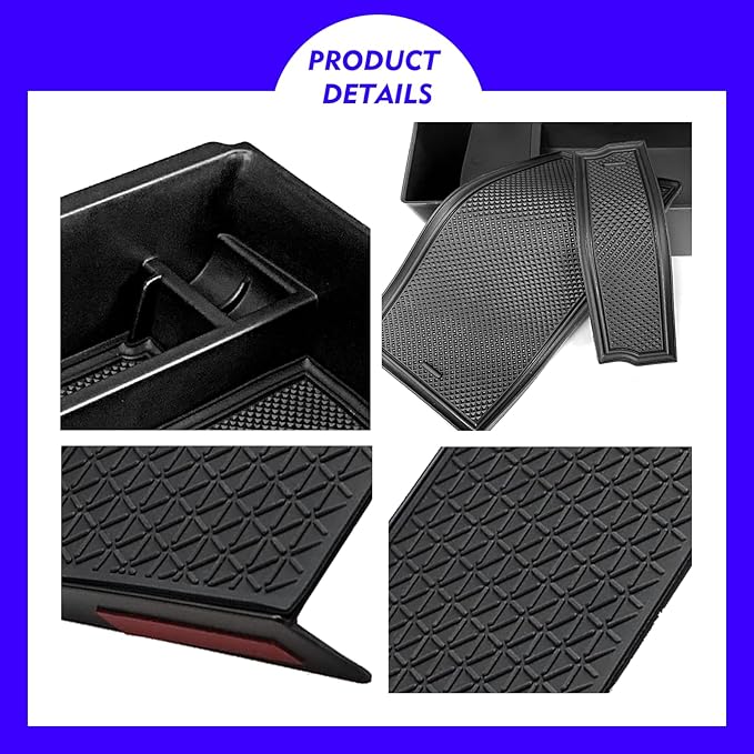 2PCS 2024 2025 2026 Honda CR-V CRV Hybrid Accessories Center Console Organizer Tray for 2025 2024 2023 Honda CR-V (Hybrid) Console Organizer 2024 CRV Console Armrest Tray 2025 CR-V Storage Box