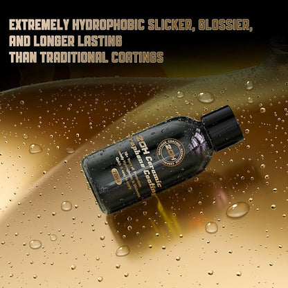 20H Professional Graphene Ceramic Coating for Cars (70ml) - 10+ Years Protection, Hydrophobic, Scratch & UV Resistant, High Gloss Finish - Professional-Grade Car Detailing Kit - Easy Application