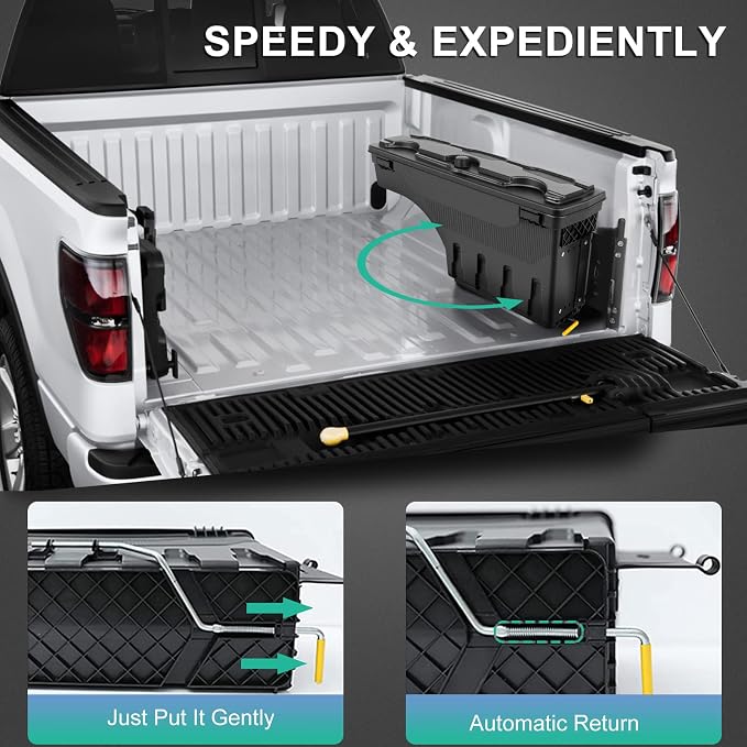 Left Driver Side Right Passenger Side Truck Bed Tool Box Compatible For Chevrolet Silverado 1500 2007-2018, For Chevrolet Silverado 1500 LD 2019