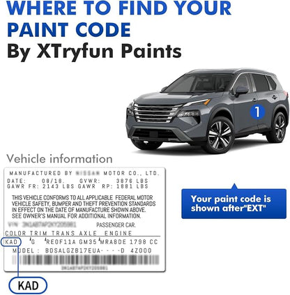 B51 Electric Blue/New York Blue Touch Up Paint for Nissan, DIY Car Paint Scratch Repair Kit, Quick & Easy Fix Automotive Scratch Repair for Sentra/Kicks/Versa/Juke