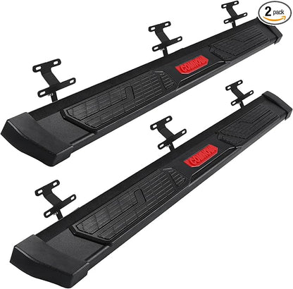 COMNOVA 6 Inch Running Boards Compatible with 2015-2026 Ford F150 Super Duty Crew Cabr Super Crew Cab. Carbon Steel Step Bars with Non-Slip Plastic Pads.