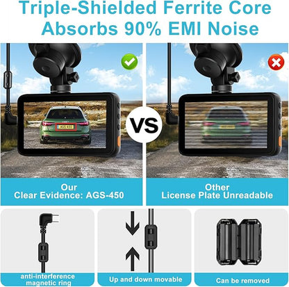 Dash Cam Hardwire Kit USB C, 12V-24V to 5V/3A Adapter Power Cable with Voltage Display, 24/7 Parking Mode, Acc Detection, 4-Level Low Voltage Protection (11.6V/11.9V/12.2V/12.5V)