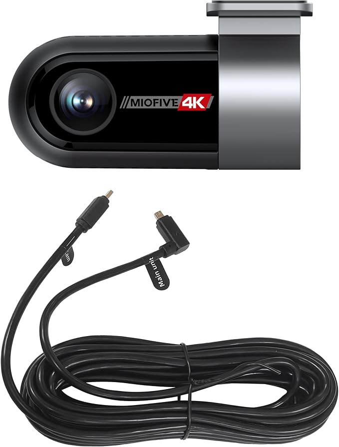 Miofive in-Car Rear Camera for Miofive S1/S1 Pro/S1 Ultra Series Dash Cam, 4K/2160P Backup Camera with Cable and 360° Rotation