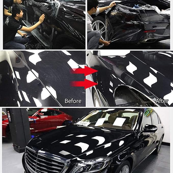 TPU Clear Car Paint Protection Film Anti-Scratch Automotive Vinyl Wraps Heat Self Healing Glossy Wrap Vinyl, 12" x 60"