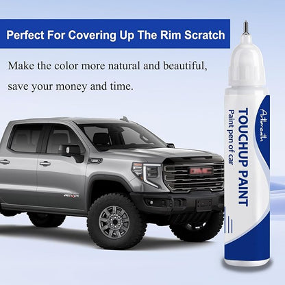 Sterling Metallic(GXD/WA130H) Touch Up Paint for GMC-Exact Match–Chips and Nicks Car Paint Scratch Repair Kit Automotive Paint Pen for Sierra 1500/2500 HD/Acadia/Canyon/Savana/Terrain