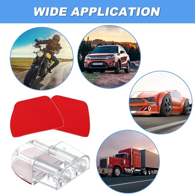 BBTO 8 Pieces Deer Whistles for Car with Adhesive Tapes Deer Horns Alerts Warning Devices and Extra 20 Pieces Adhesive Tapes for Car Truck Auto and Vehicles (Transparent)