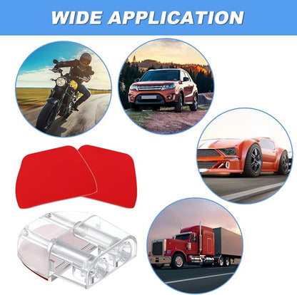 BBTO 8 Pieces Deer Whistles for Car with Adhesive Tapes Deer Horns Alerts Warning Devices and Extra 20 Pieces Adhesive Tapes for Car Truck Auto and Vehicles (Transparent)