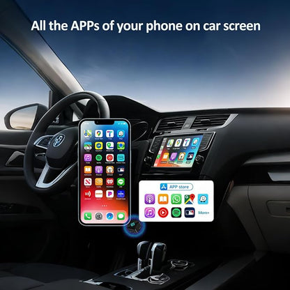 CarPlay Adapter, USB Interface Plug and Play, Connects Phone and car Screen Through WiFi and Bluetooth, Suitable for Apple and Android Systems