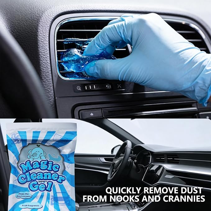 7PCS Car Detailing Brush Set, Soft Boar Hair Brush, Car Interior Detail Brush, Fiber Brush, Car Dust Removal Brush, Car Cleaning Gel, Cleaning Tool Set Suitable for Trucks, Cars, RVs, SUVs