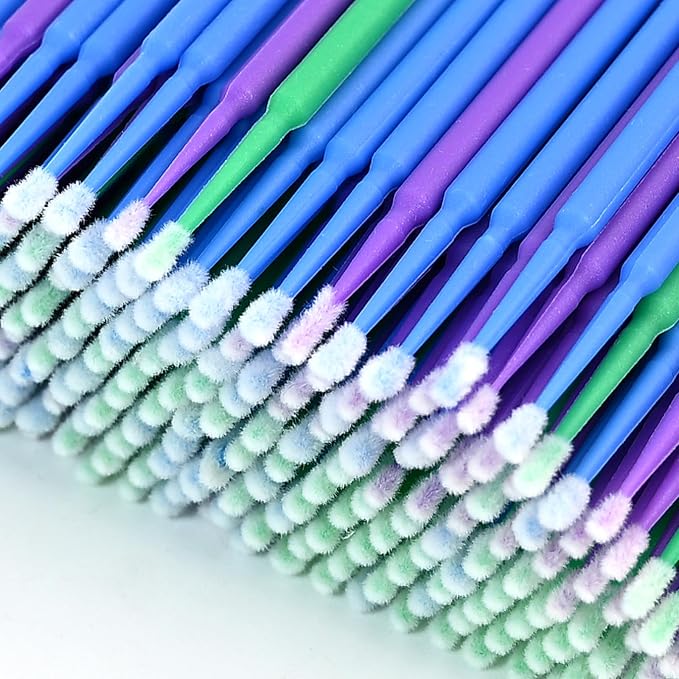 300 PCS Small Paint Brushes for Touch Up, Fine Tip Paint Brush Set for Automotive Paint Chip Repair, Disposable Paint Brushes Bulk with 2.5mm, 2.0mm & 1.5mm Sizes (Blue, Green, Purple)
