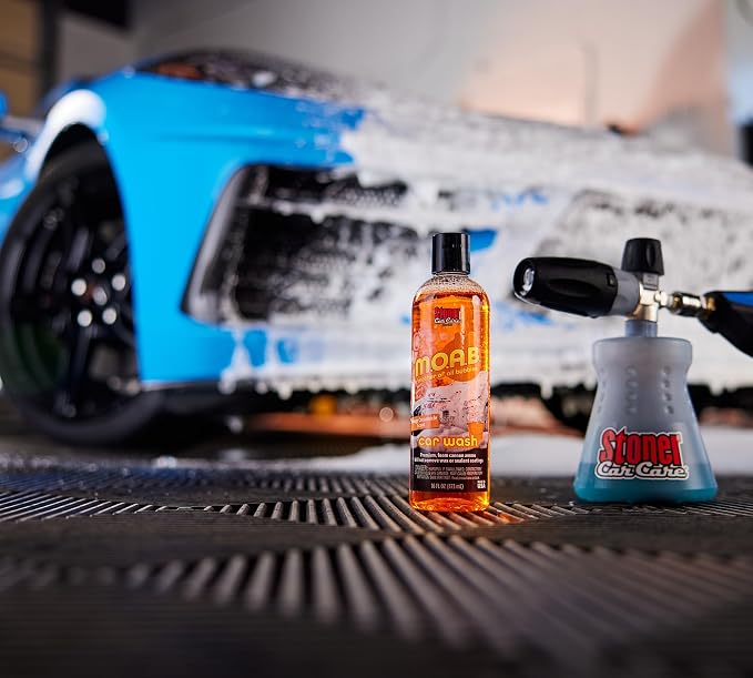 Stoner Car Care 91605 16-Ounce Mother of All Bubbles M.O.A.B. High Foaming Car Wash for Foam Cannons, Foam Guns, or Bucket Washes, Safe on Car Wax and Sealant Coatings, Creamsicle, Pack of 1