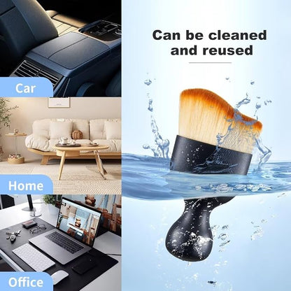 Car Interior and Exterior Soft bristles Detail dust Automotive Brush dusting Brush Dashboard Cleaning Brush Home Office Computer Keyboard dusting Tools+ Double-Sided Suede Cleaning Towel