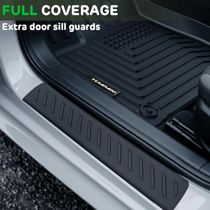 Floor Mats for 2024 2025 2026 Chevrolet Trax Upgrade Trunk Mat with Backrest Mat All Weather Floor Liners TPE Rubber Cargo Liner Fit for 2026 Chevy Trax Anti-Slip Full Set Automobile Mats Accessories
