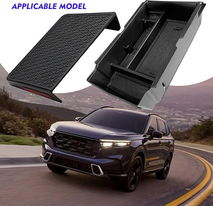 2PCS 2024 2025 2026 Honda CR-V CRV Hybrid Accessories Center Console Organizer Tray for 2025 2024 2023 Honda CR-V (Hybrid) Console Organizer 2024 CRV Console Armrest Tray 2025 CR-V Storage Box