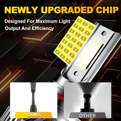 Fit For 2000 2001 2002 2003 2004 2005 2006 GMC Yukon SLE SLT XL1500/2500 Fog Lights Bulbs Kits, 600% Brightness 6500K White Dual Application Bulbs Combo, Direct Installation for Off road, 6P