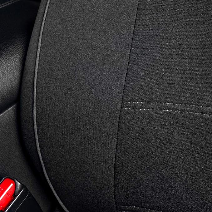 Motor Trend (2) Car Seat Covers for Front Seats with (2) Trimmable Car Floor Mats – Universal Fit Auto Accessories for Cars, Trucks, SUVs, Vans – Interior Protection and Vehicle Interior Shield Combo