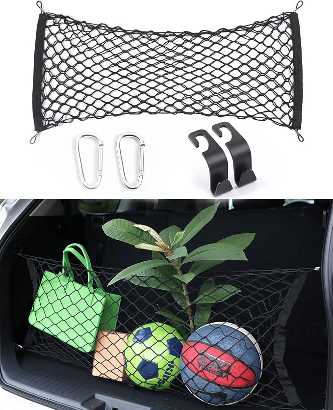 for Toyota Highlander Cargo Net- Envelope Style Heavy Duty Stretchable Trunk Storage Organizer for 2014-2026 Highlander, Trunk Mesh Premium Adjustable Carrier Cargo Net for Grand Highlander