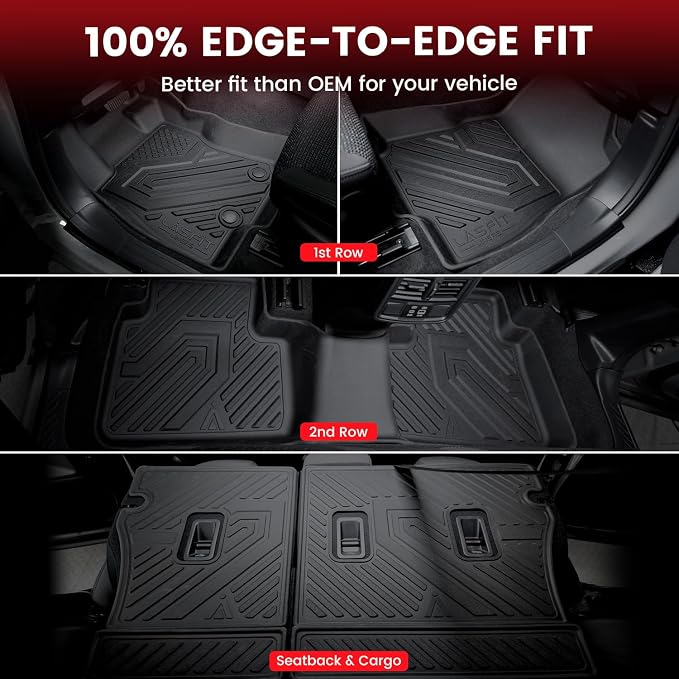 LASFIT Floor Mats & Seatback & Cargo Mats for Subaru Forester 2025-2026 (Not Fit Hybrid & 2025 Wilderness), All Weather TPE Custom Fit Floor Liners for Forester 2025-2026 Gas Backrest and Trunk Mat