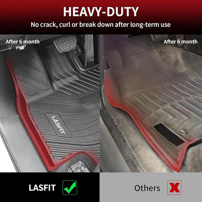 LASFIT Floor Mats for Toyota Grand Highlander 2024 2025 2026 (Include Hybrid) & for Lexus TX350 2024-2026, Custom Fit TPE All Weather Floor Liners 1st & 2nd & 3rd Row Car Mats Accessories, Black