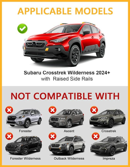 Tuyoung 300lbs Roof Rack Cross Bars Compatible with Subaru Crosstrek Wilderness 2024 2025 2026, Lockable Heavy Duty Aluminum Anti-Theft Metal Lock Roof Rails Crossbars Rooftop Cargo Bars Luggage