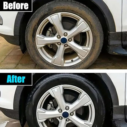 Wheel Care Cream, Car Tire Dressing, UV Protection Formula with Deep Gloss Finish, Auto Detailing Accessory with Smooth Application, Tire Shine, Car Maintenance Product for Restoration Cleaning
