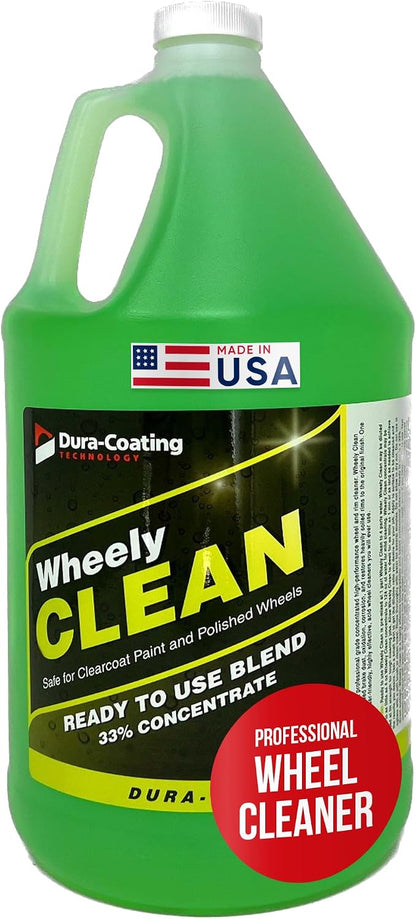 DURA-COATING TECHNOLOGY, Wheely Clean - Professional Wheel Cleaner | Highly Effective for Chrome, Aluminum, and Clear-Coated Wheels | 1 Gallon Ready-to-Use Wheel and Rim Cleaner Solution, Made in USA