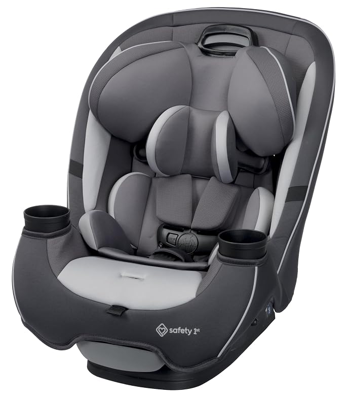 Safety 1st Grow and Go All-in-One Convertible Car Seat, Rear Facing, 5-40 lbs, Forward Facing (30–65 lbs), High Back Booster Seat 40-100 pounds, Iron Frost