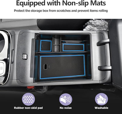 Center Console Organizer Compatible with 2025 2026 Hyundai Tucson SEL/SE Armrest Storage Box Armrest Console Organizer 2025 Tucson Accessories (ONLY FOR TUCSON SEL/SE/XRT,NOT FOR PHEV&Limited&N-Line)
