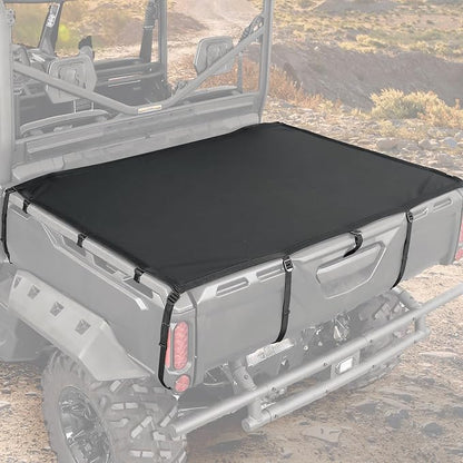 KEMIMOTO Tonneau Covers Compatible with Can-Am Defender HD 5/7/ 8/9/ 10 DPS XT XMR Max 2016-2024 Cargo Bed Cover Net Bed Rail Cargo Protection with Straps